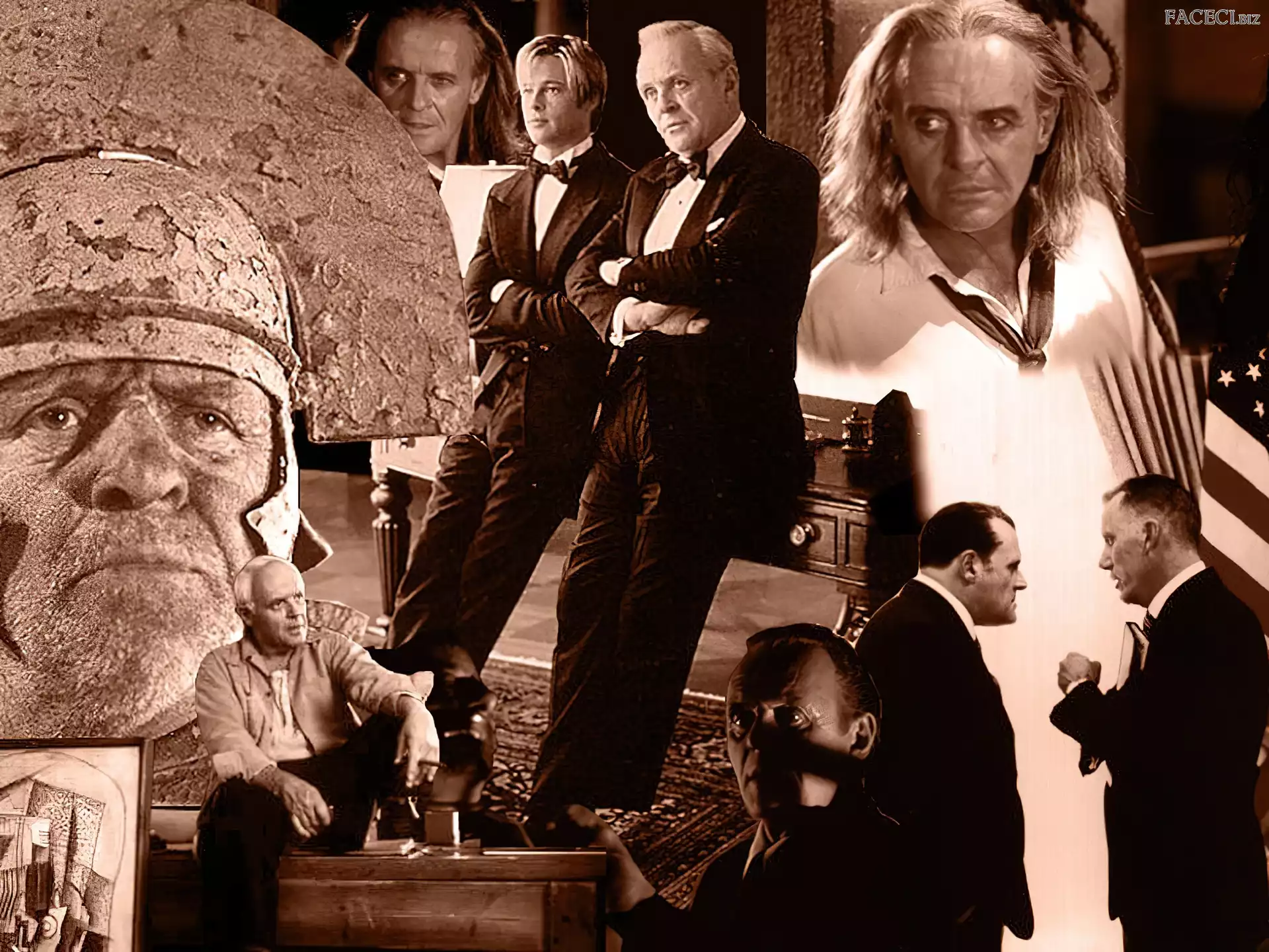 włosy, Anthony Hopkins, długie